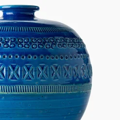 Bitossi Ceramiche Vaso a palla piccolo Blu di Aldo Londi> Vasi Decorativi