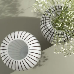 Morica Design Vaso a righe bianco e nero><noscript><img width=