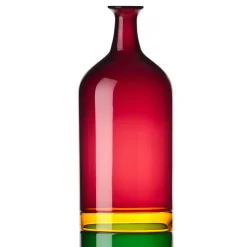 Venini Vaso alto Bolle di Tapio Wirkkala in rosso/verde> Bottiglie Decorative