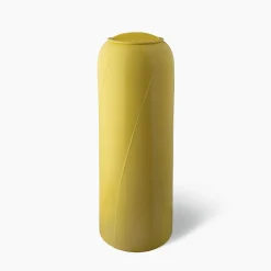 Bitossi Ceramiche Vaso alto giallo A con coperchio di Benjamin Hubert> Vasi Con Coperchio