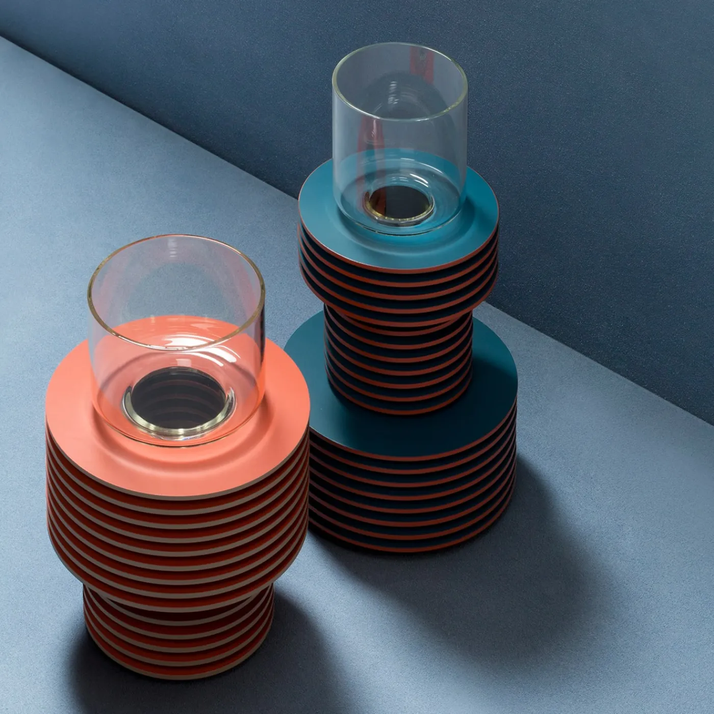 Rudi Vaso alto in velluto bicolore> Vasi Da Fiori