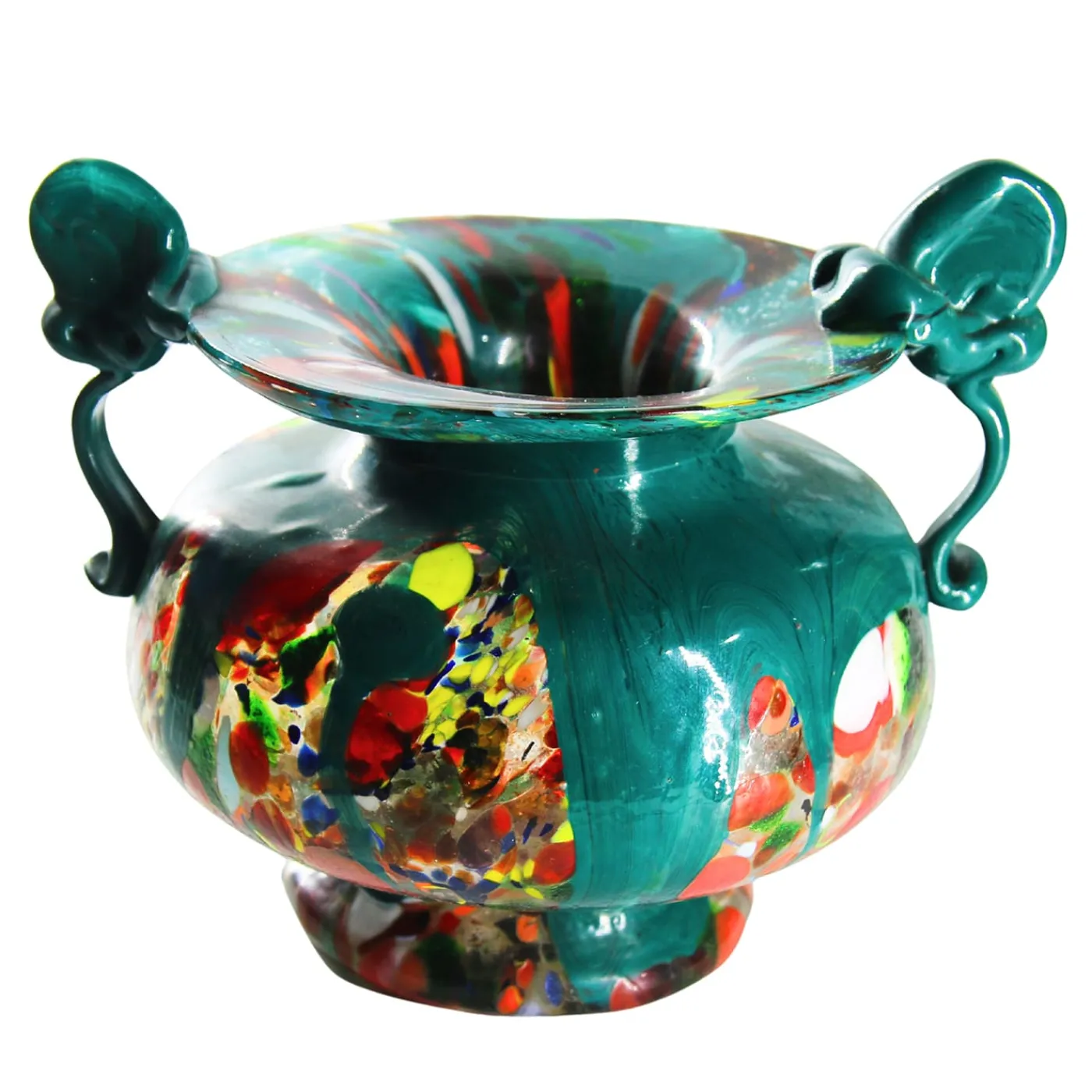 Madeforsoul Vaso Anfora in Vetro di Murano Ametista e Verde> Anfore