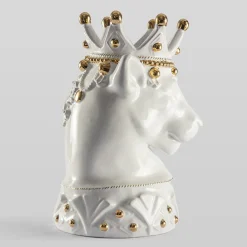 Fratelli Bevilacqua Vaso Animalier Puma Bianco in ceramica> Vasi Figurativi