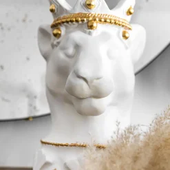 Fratelli Bevilacqua Vaso Animalier Puma Bianco in ceramica><noscript><img width=