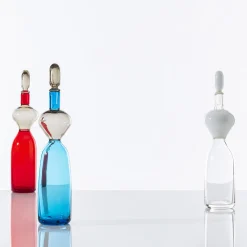 Venini Vaso antropomorfo in vetro rosso Vecchia Dama di Gio Ponti> Bottiglie Decorative