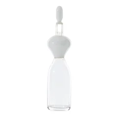 Venini Vaso antropomorfo in vetro bianco Vecchia Dama di Gio Ponti> Bottiglie Decorative