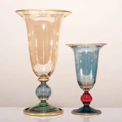 Griffe Montenapoleone by Vetrerie di Empoli Vaso Arlecchino blu pallido><noscript><img width=