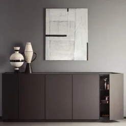 Rometti Vaso Aryballos bianco e nero di Ugo La Pietra><noscript><img width=