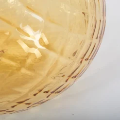 Officine di Murano 1295 Vaso Balloton ambra chiaro con bordo verde> Vasi Da Fiori