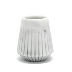 FiammettaV Home Collection Vaso basso in marmo bianco di Carrara di Jacopo Simonetti> Vasi Decorativi