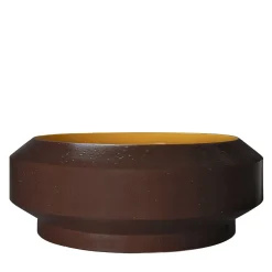 Bitossi Ceramiche Vaso basso Tribe marrone e giallo di Arik Levy> Centrotavola