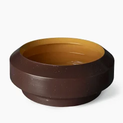 Bitossi Ceramiche Vaso basso Tribe marrone e giallo di Arik Levy> Centrotavola