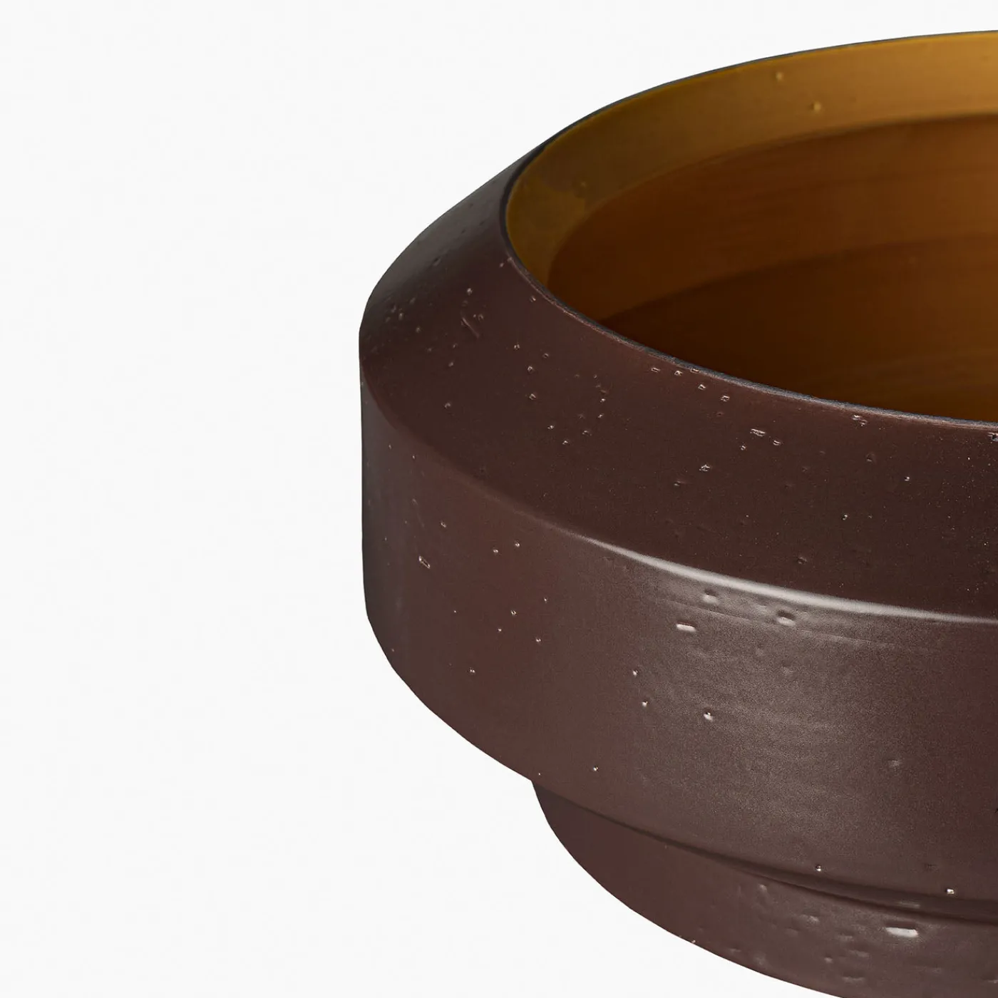 Bitossi Ceramiche Vaso basso Tribe marrone e giallo di Arik Levy> Centrotavola