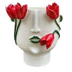 Patrizia Italiano Vaso bianco antropomorfo La Conturbante> Vasi Figurativi