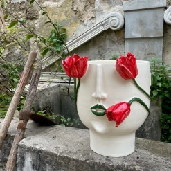 Patrizia Italiano Vaso bianco antropomorfo La Conturbante><noscript><img width=