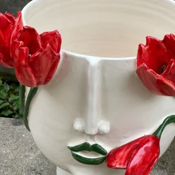 Patrizia Italiano Vaso bianco antropomorfo La Conturbante><noscript><img width=