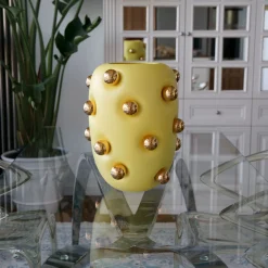 deBlona Vaso BonBon Lemon in ceramica gialla><noscript><img width=
