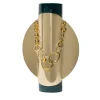 Visionnaire Vaso Bustier Totem 2 in ceramica verde con dettagli in metallo> Vasi Decorativi
