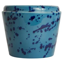 Carola fra i Trulli Vaso Cachepot in ceramica celeste e blu> Cachepot E Portavasi