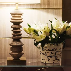 Carola fra i Trulli Vaso Cachepot in ceramica bianca e nera> Cachepot E Portavasi