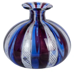 Officine di Murano 1295 Vaso Campcipolla rosso, bianco e blu> Vasi Da Fiori