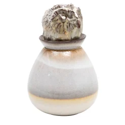 Amaaro Vaso Canopo Civetta Bianco S> Vasi Figurativi