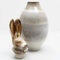 Amaaro Vaso Canopo Lepre Bianco XL> Vasi Figurativi