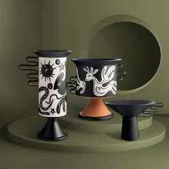 Rometti Vaso Chauc in smalto nero opaco di Jean-Christophe Clair><noscript><img width=
