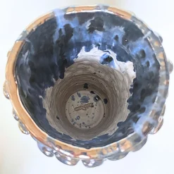 Daria Dazzan Vaso cilindrico blu e nero><noscript><img width=