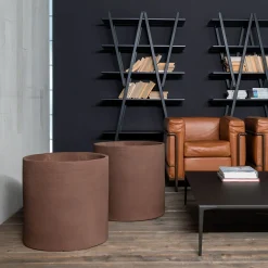 Pot à Porter Vaso cilindrico Milano in ceramica marrone> Cachepot E Portavasi