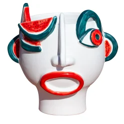 Patrizia Italiano Vaso con testa di venditore di angurie di Riccardo Street> Vasi Figurativi