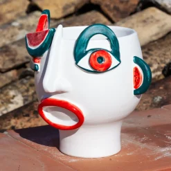 Patrizia Italiano Vaso con testa di venditore di angurie di Riccardo Street><noscript><img width=