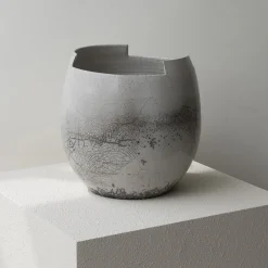 StudioNudo Vaso Cut Raku Piccolo Chiaro in Ceramica> Vasi Decorativi