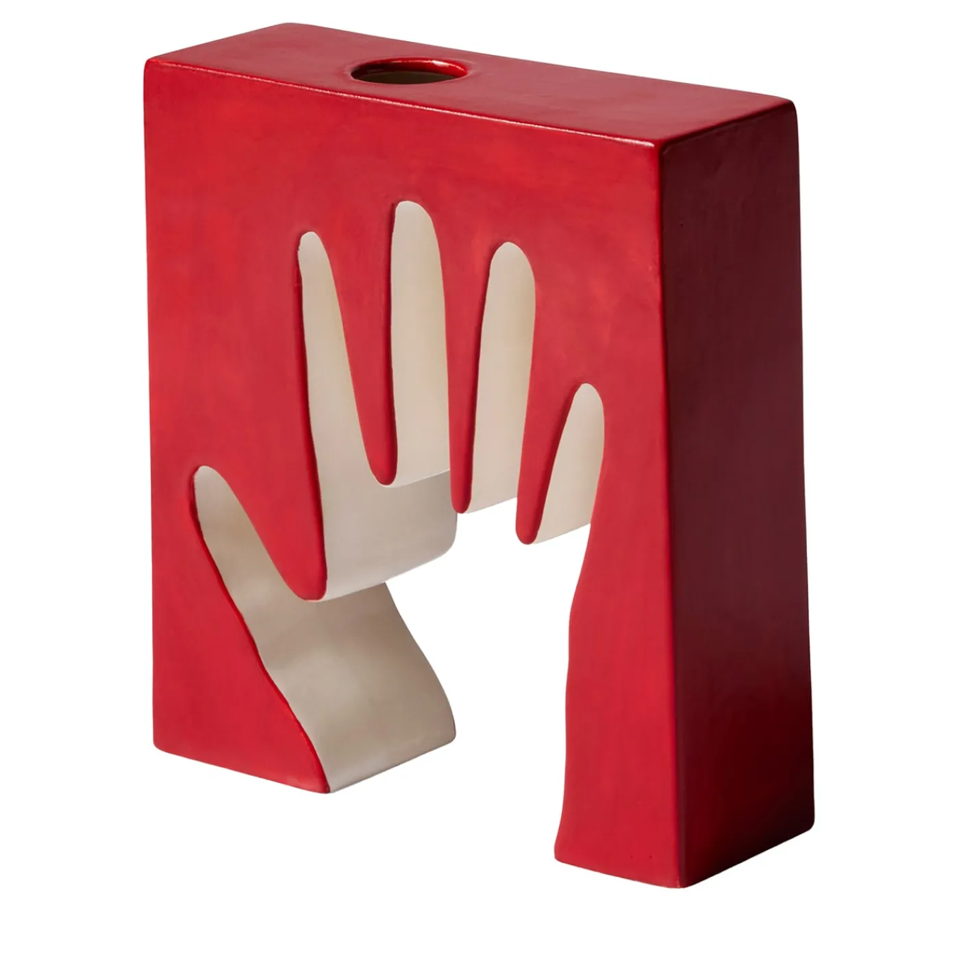 Cassina Vaso da fiori rosso Impronta di Ico Parisi> Vasi Da Fiori