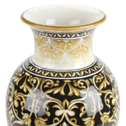 deBlona Vaso Damask in ceramica nero><noscript><img width=