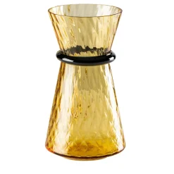 Venini Vaso d'ambra piccolo Tiara di Francesco Lucchese> Vasi Da Fiori