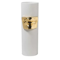 VGnewtrend Vaso David's Lips bianco e oro> Vasi Da Fiori
