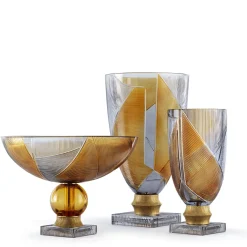 Baldi Home Jewels Vaso Decorativo in Cristallo Oro Piccolo Egeria><noscript><img width=