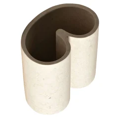 Luce Di Carrara Vaso Decorativo in Marmo Beige Medio Muze> Vasi Decorativi