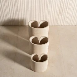 Luce Di Carrara Vaso Decorativo in Marmo Beige Medio Muze><noscript><img width=
