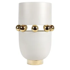 deBlona Vaso Decorativo Kósmos in Ceramica Bianca> Centrotavola