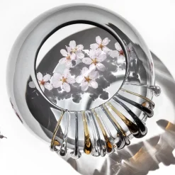 Aina Kari Vaso decorativo Like a Bowl in vetro grigio con gocce> Vasi Decorativi