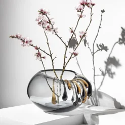 Aina Kari Vaso decorativo Like a Bowl in vetro grigio con gocce><noscript><img width=