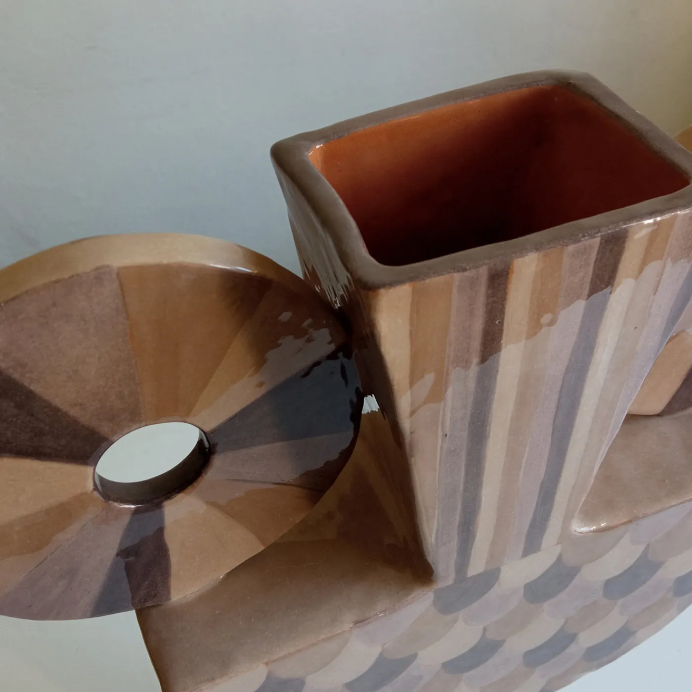 Chiara Berta Vaso Decorativo Otello in Terracotta Marrone> Vasi Decorativi