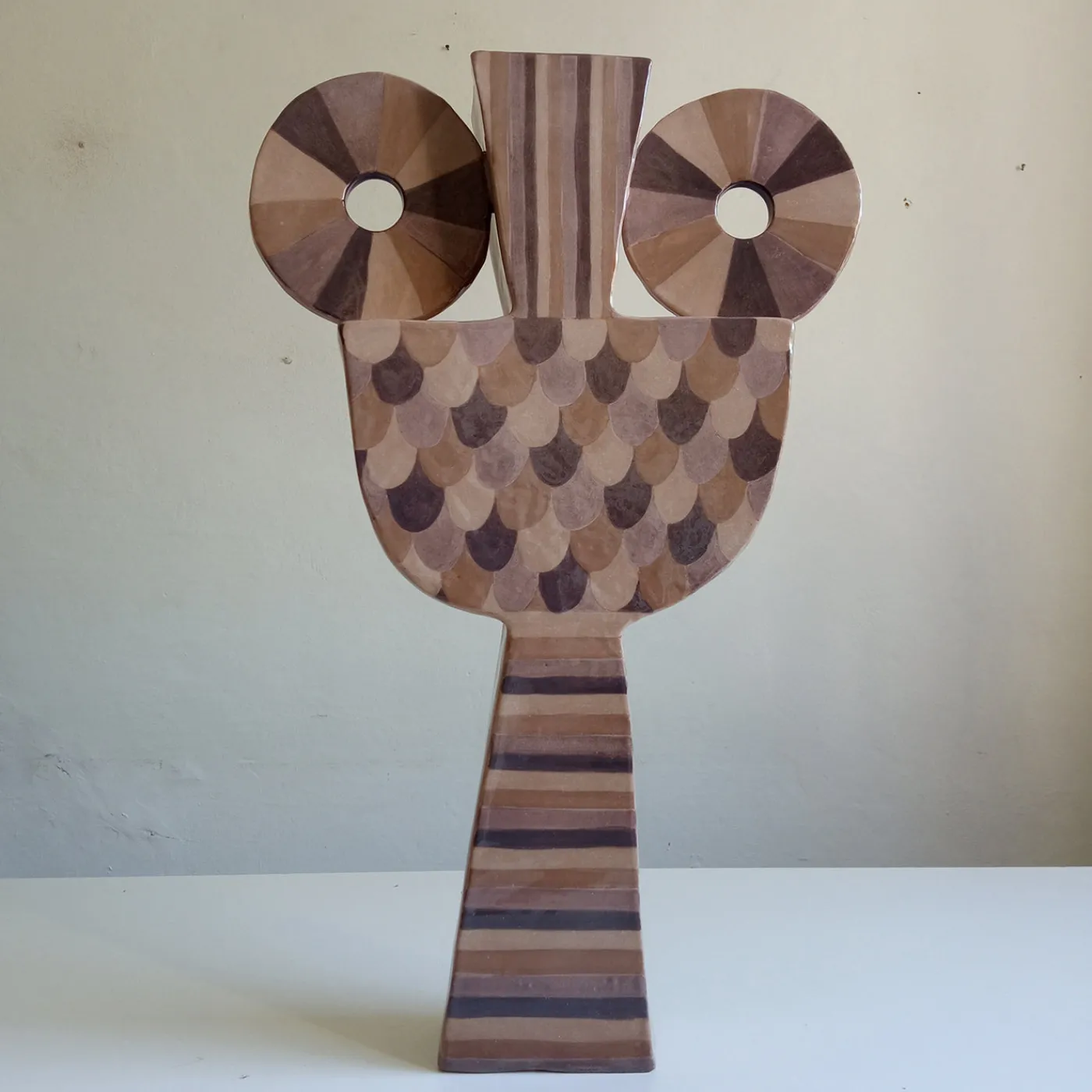 Chiara Berta Vaso Decorativo Otello in Terracotta Marrone> Vasi Decorativi