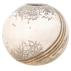 LDB Ceramiche Vaso Decorativo Sphere Pot in Ceramica Bianca> Vasi Decorativi