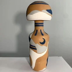 Enryhands Vaso Decorativo U2 con Motivo Astratto in Terracotta> Vasi Decorativi