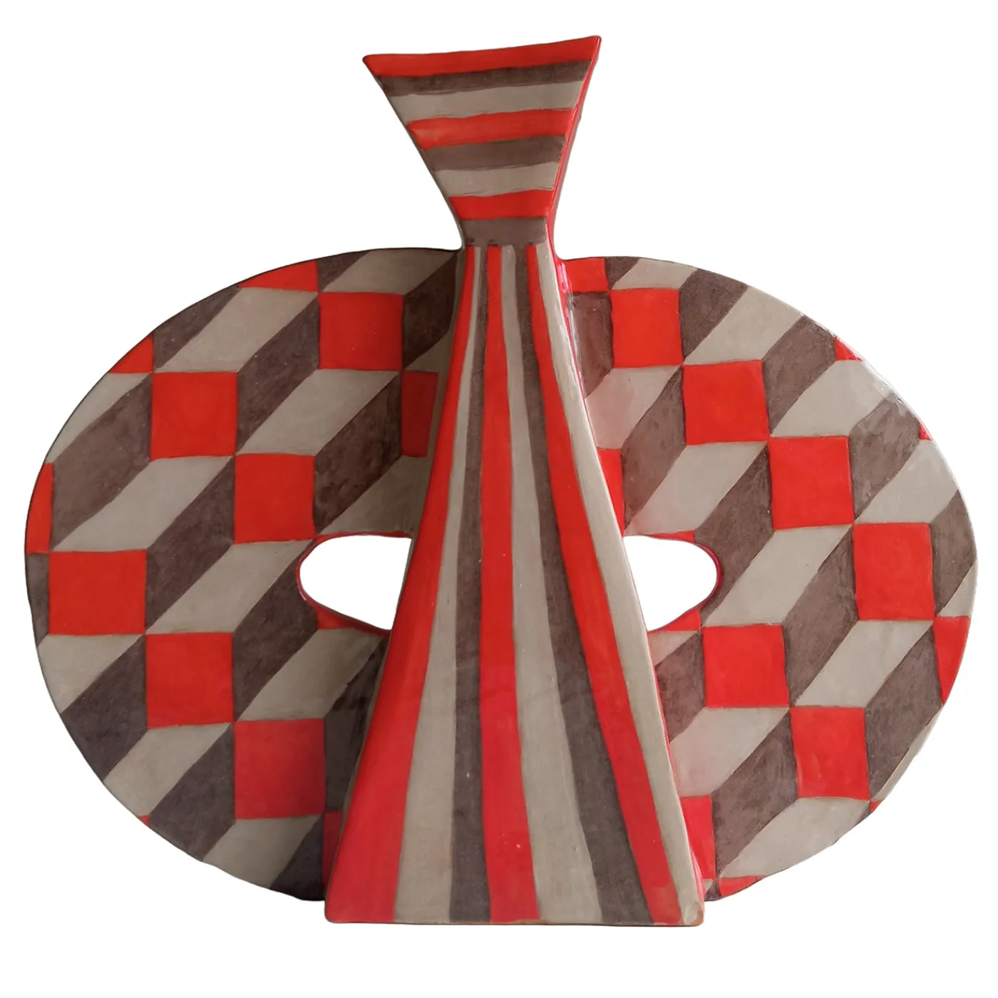 Chiara Berta Vaso decorativo Wild Double-Face rosso in terracotta> Vasi Decorativi