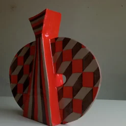 Chiara Berta Vaso decorativo Wild Double-Face rosso in terracotta><noscript><img width=