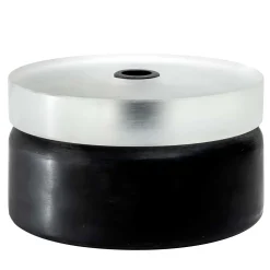 Mutina Vaso di vetro cilindrico corto in bianco e nero> Vasi Con Coperchio